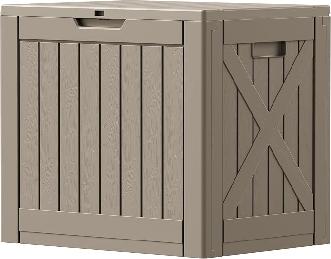 Patiowell 43 Gallon Resin Deck Box, Outdoor Storage Box by Patiowell