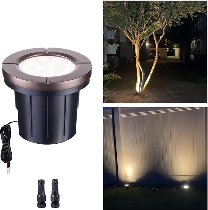 Landscape Well Lights, LED Low Voltage Ground Lights Outdoor, 12V IP67 by Varmtalys