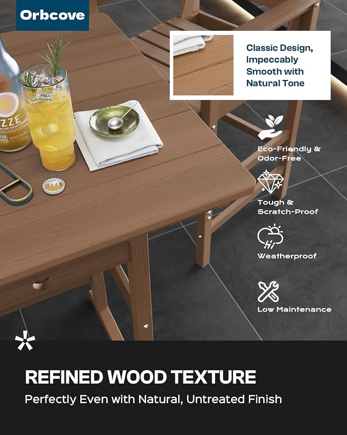 Patio Bar Table, Adirondack Table1 Pieces Set, Bar Height Outdoor bar Table Set - Image 5