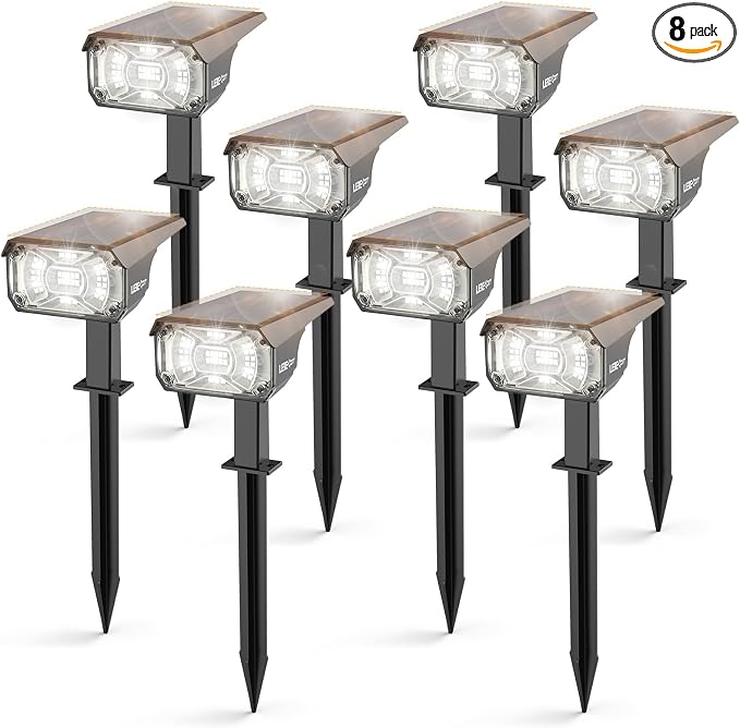 Solar Spot Lights Outdoor, 40 LEDs Solar Outdoor Waterproof Landscape Lights by LEREKAM