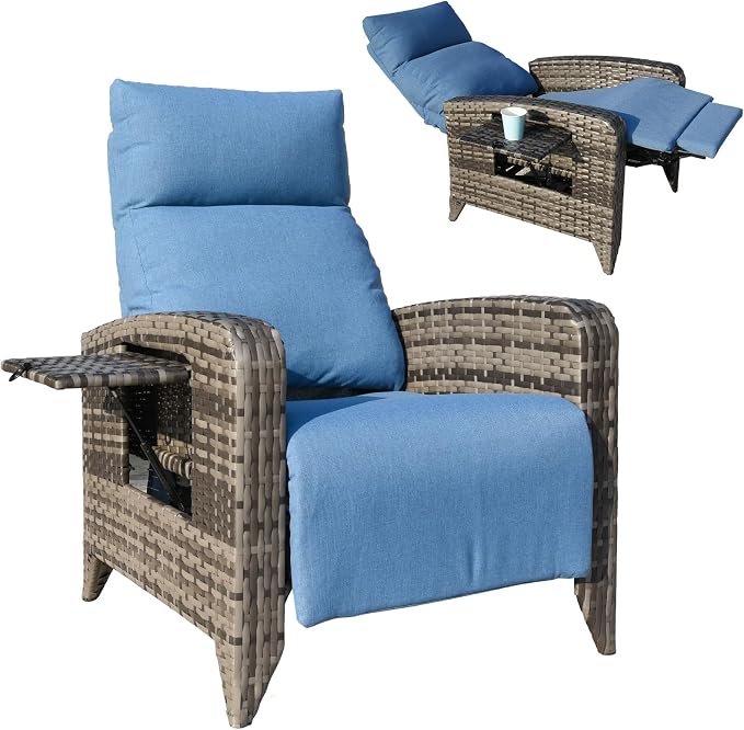 Outdoor Recliner Chairs Set of 2, Reclining Patio Chairs by zzw