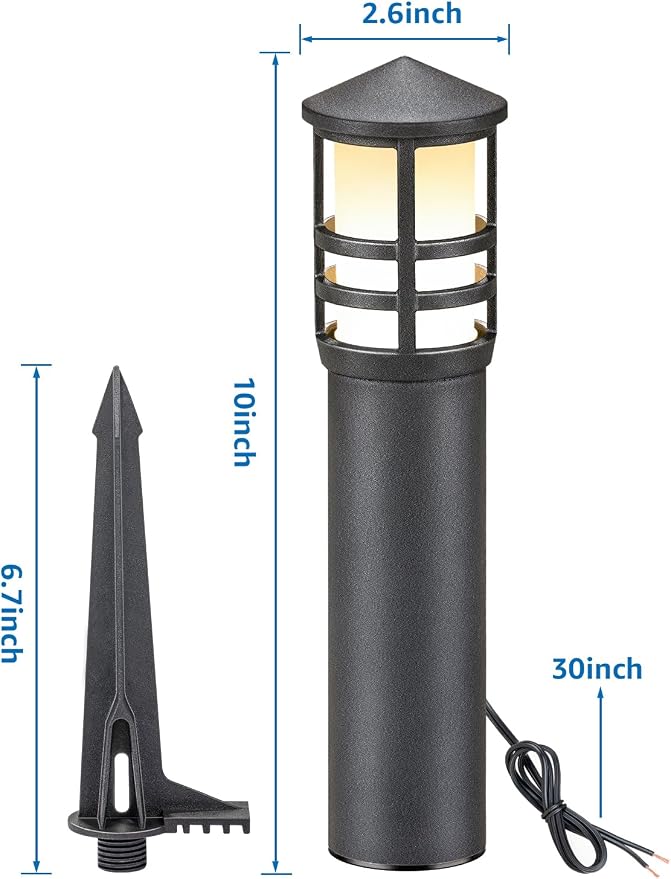 SUNVIE 8-Pack Low Voltage Pathway Lights 3W LED Landscape Pathway Lighting - Image 7