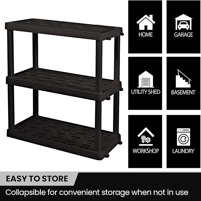 Oskar Heavy Duty Plastic Storage Shelves- - Image 6