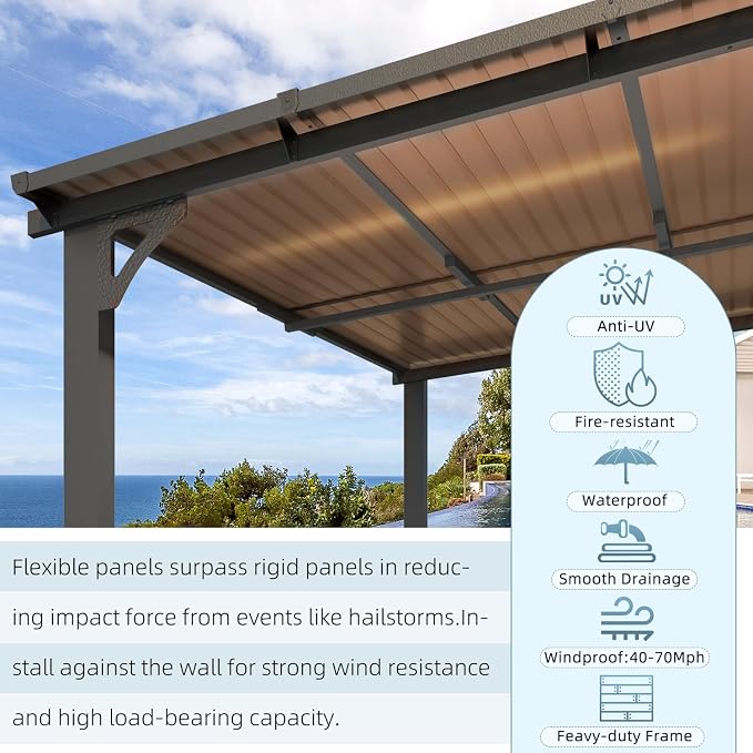 AECOJOY 16' x 8' Gazebo Outdoor Pergola - Image 5