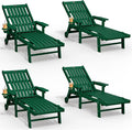 Patio Chaise Lounge Chair Set of 4, Oversized Lounge Chair Outdoor by THOEOE