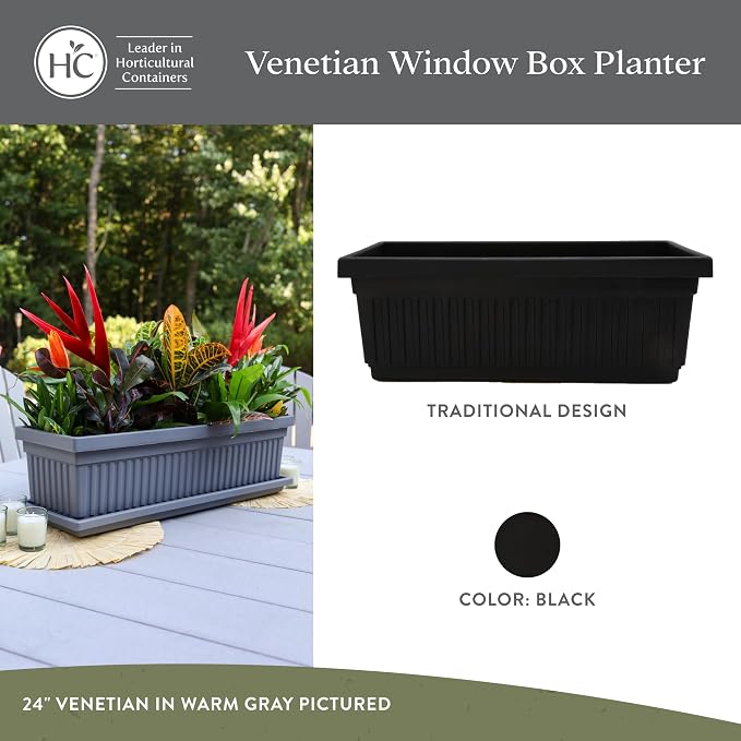 The HC Companies 18 Inch Venetian Window Planter Box - Image 2