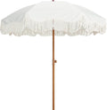 AMMSUN Boho Fringe Umbrella Outdoor Patio, 6.5ft UPF50+ Picnic Umbrella by AMMSUN