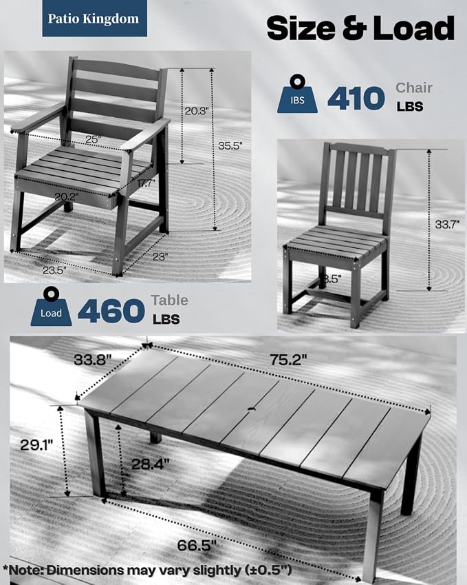 9-Piece Grey Outdoor Dining Set - Image 6