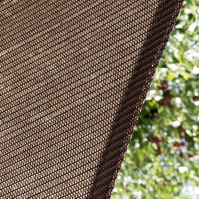 Amgo Custom Size 10' x 10' x 10' Brown Triangle Sun Shade Sail Order to Make - Image 8