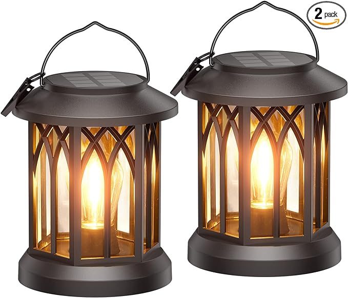 WdtPro Solar Lanterns Outdoor Waterproof, Upgraded Bright Hanging Solar Lights by WdtPro