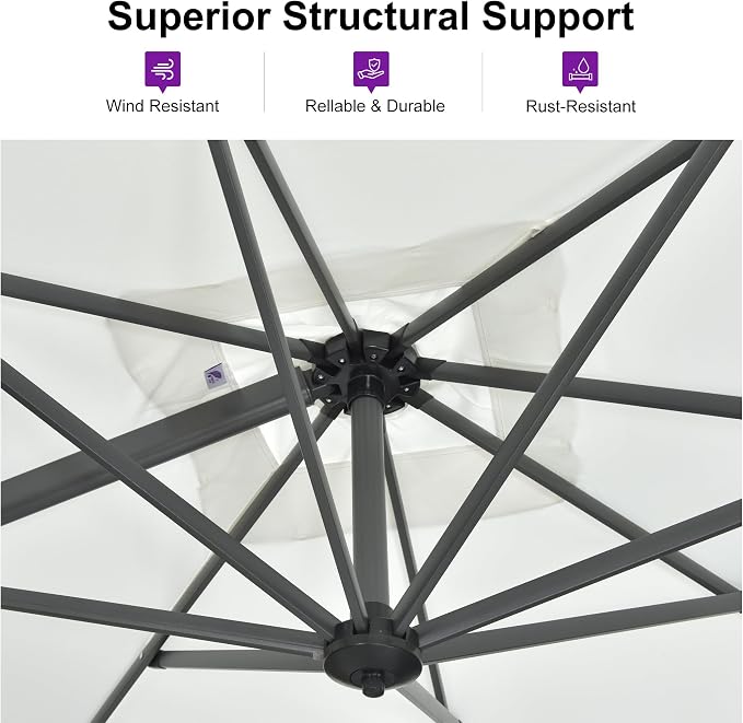 PURPLE LEAF 9 Feet Patio Umbrella - Image 3