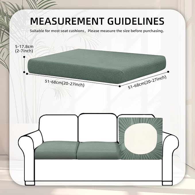 8Pcs Stretch Patio Cushion Covers, Outdoor Couch Covers Replacement, Outdoor - Image 2
