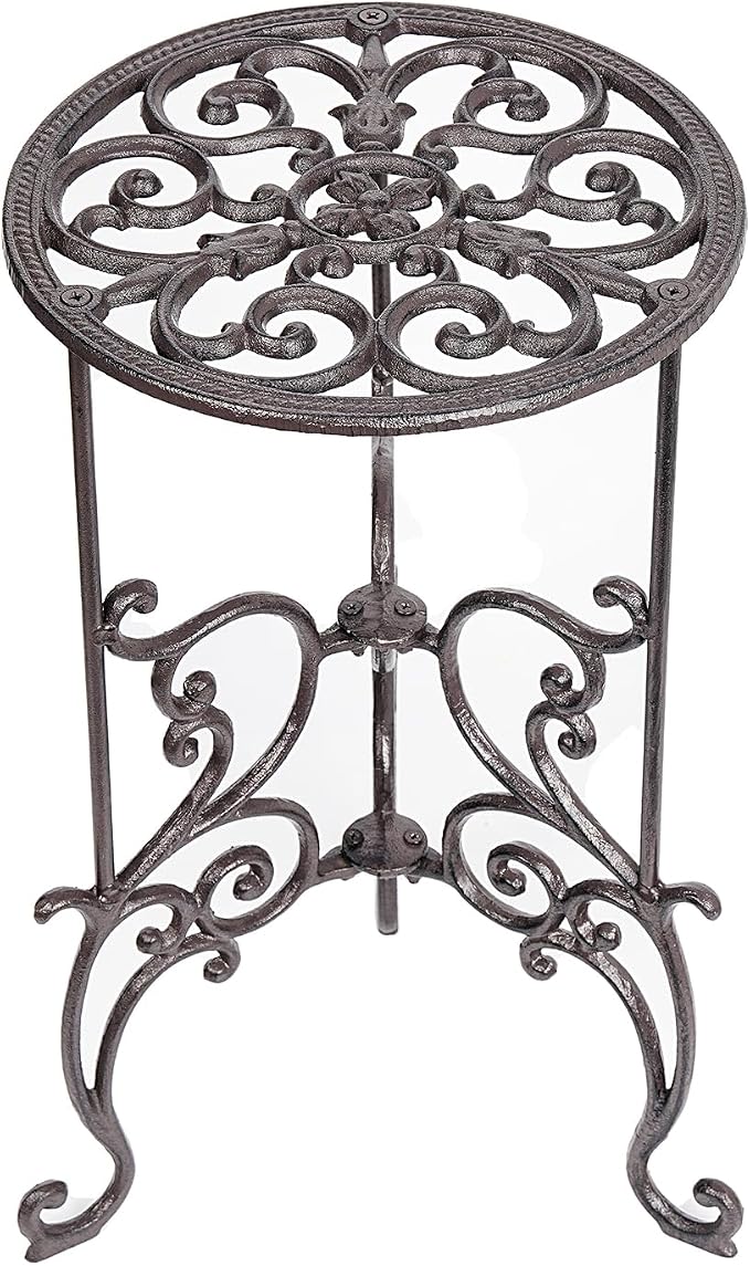 Sungmor Heavy Duty Cast Iron Potted Plant Stand, 19.3-Inch 1 Tier Metal Planter by Sungmor