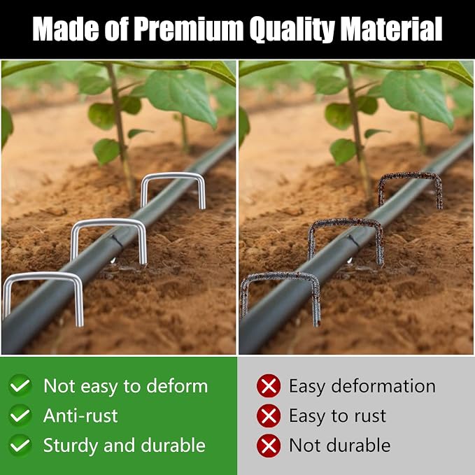 FEED GARDEN 4 Inch Hot-dip Galvanized Landscape Staples, 11 Gauge Anti-Rust - Image 5