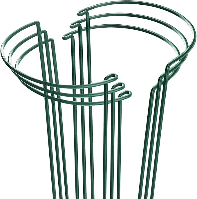 HiGift Plant Support Stakes, 6 Pack Metal Peony Cages and Supports, Garden by HiGift