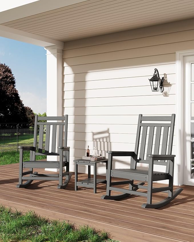 HDPE Rocking Chair Outdoor Set of 6 - Image 6