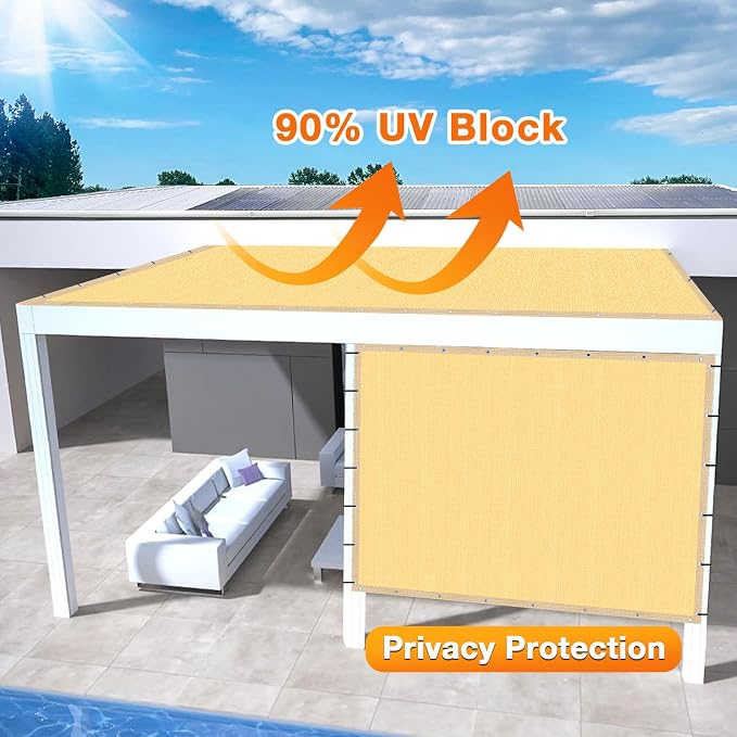 Artpuch Outdoor Pergola Shade Cover 4x5 FT Sun Shade Cloth - Image 3