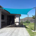 SUNNY GUARD Custom Size 6'x12' Turquoise Blue Sun Shade Sail Rectangle UV Block by SUNNYGUARD