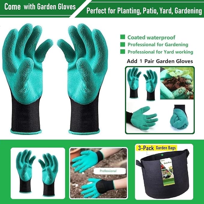 3-Pack 30 Gallon Thickened Plant Grow Bags Large Heavy Duty Garden Bag Fabric - Image 9
