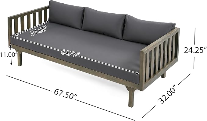 Merax Outdoor Acacia Wood Conversation Set - Image 7