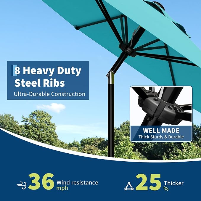 Garvee 9FT Patio Umbrella - Image 6