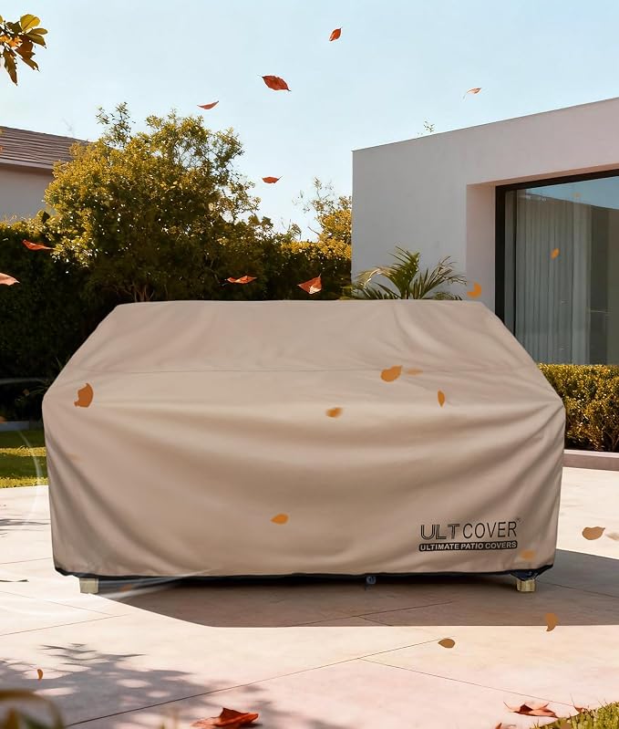 ULTCOVER Waterproof Outdoor Deep Seat Sofa Bench Cover 76W x 40D x 35H inch - Image 6