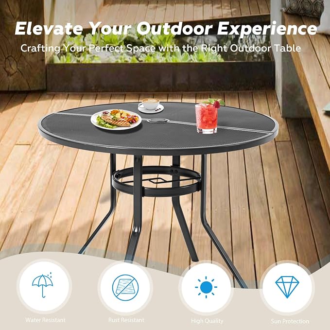 AECOJOY Metal Patio Table and Chairs Set - Image 4
