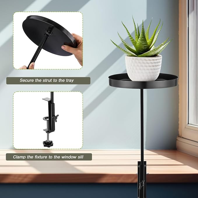 4 Pcs Window Sill Plant Shelf 5.7''D x 12.4''H Adjustable Window Shelf - Image 3