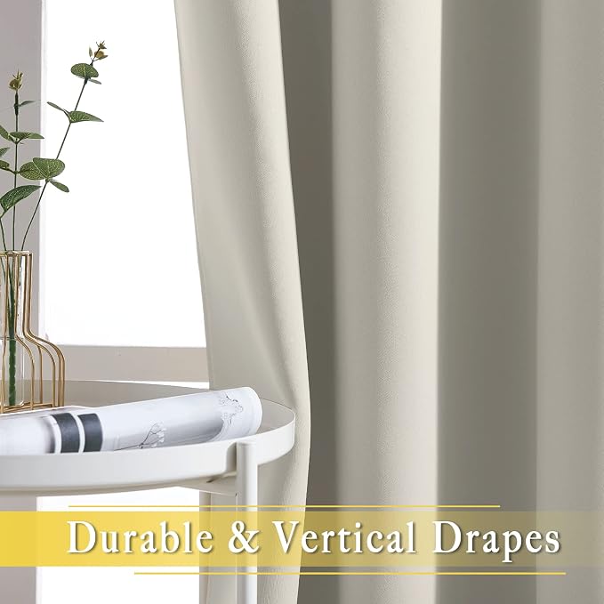 NICETOWN Room Darkening Natural Curtain - Image 5