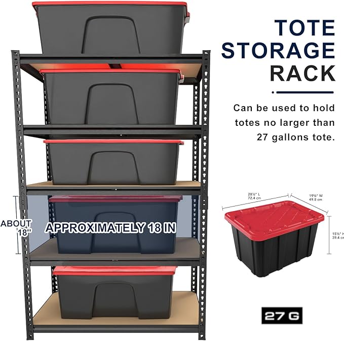 Garage Storage Shelves, 2400 LBS Heavy Duty Shelving, Metal Garage Shelves - Image 7