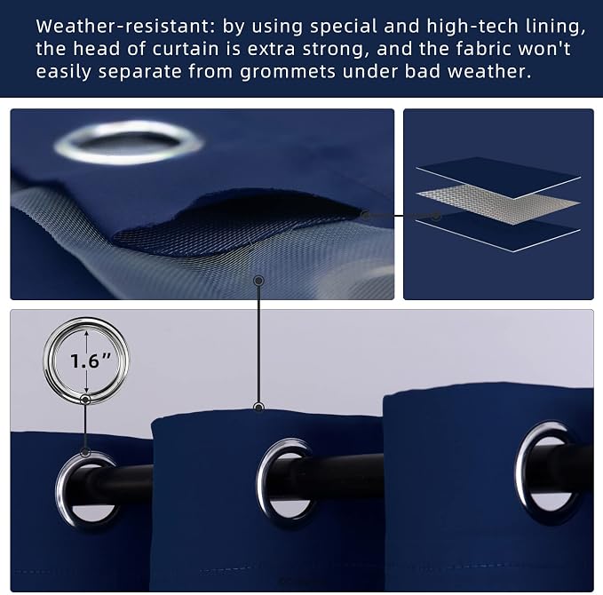 Outdoor Indoor Curtains W84 x L84 - Image 3
