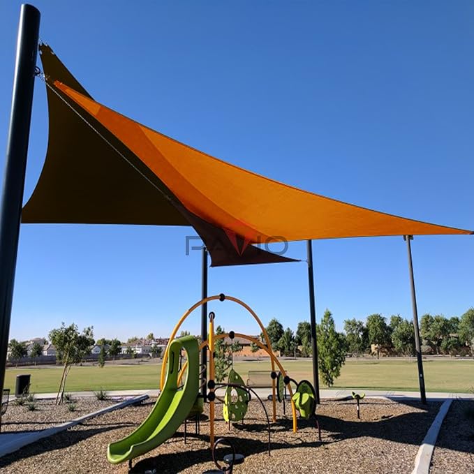 Patio Paradise 20' x 20' x 20' Sun Shade Sail Triangle Canopy Shade Cloth - Image 5