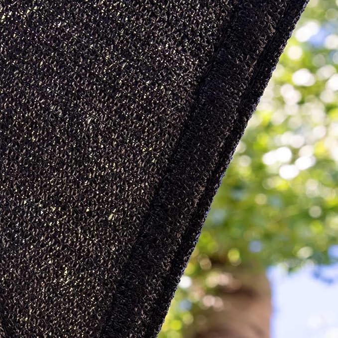 Amgo Custom Size 23' x 23' x 23' Black Triangle Sun Shade Sail UPF50+ AGTAPRT12 - Image 9