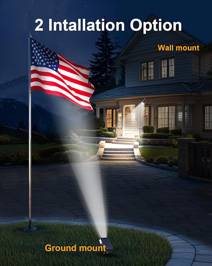 4 Pack Solar Powered Outdoor Spot Lights Outside Waterproof 20 LEDs Landscape - Image 5
