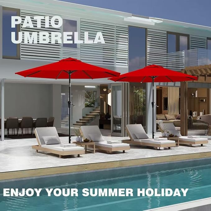 AreShark 9 FT Patio Umbrella for Outdoor, Outdoor Table Umbrella - Image 8