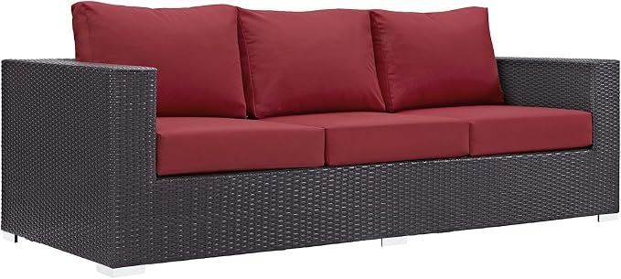 Modway Convene Wicker Rattan Outdoor Patio Sofa by Modway