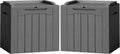 Flamaker 2 Pack Deck Box 31 Gallon Waterproof Resin Storage Box by Flamaker