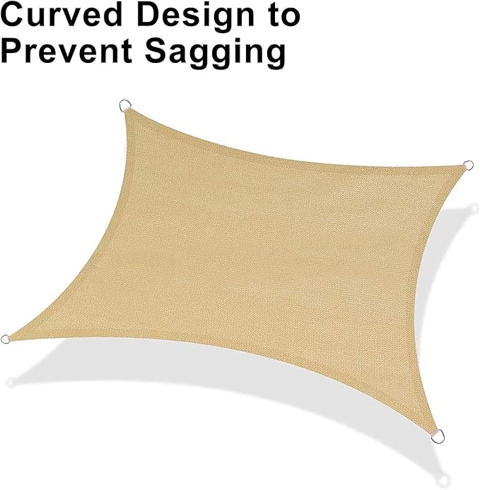 LOVE STORY Custom Size 9'x9' Sand Sun Shade Sail Rectangle UV Block Canopy - Image 6