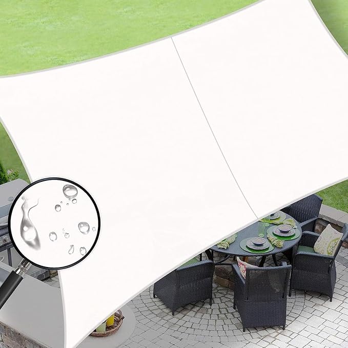 LOVE STORY Rectangle 8'x14' Waterproof Sun Shade Sail Canopy UV Block by LOVESTORY