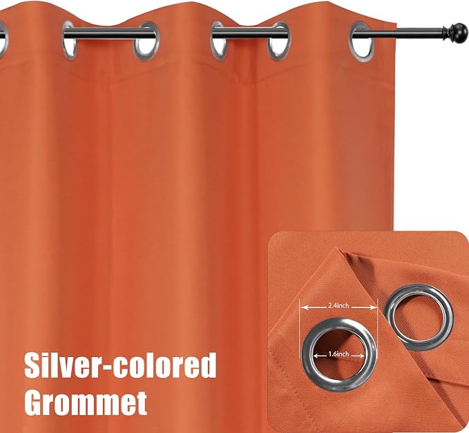 BONZER Outdoor Curtains for Patio Waterproof Thick Privacy Wide Grommet Light - Image 2