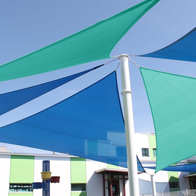 E&K Sunrise 16' x 16' x 16' Sun Shade Sail Triangle Canopy Shade Cover UV Block - Image 8
