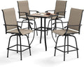 Sophia & William Outdoor Bar Set, Patio Bar Table and Chairs Set, Bar Height by SophiaWilliam