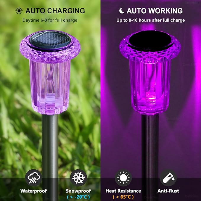 Halloween Solar Lights Outdoor 15 Pack Solar Pathway Lights Outdoor Halloween - Image 3