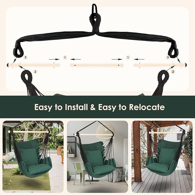 Highwild Hammock Chair Hanging Rope Swing - Image 5