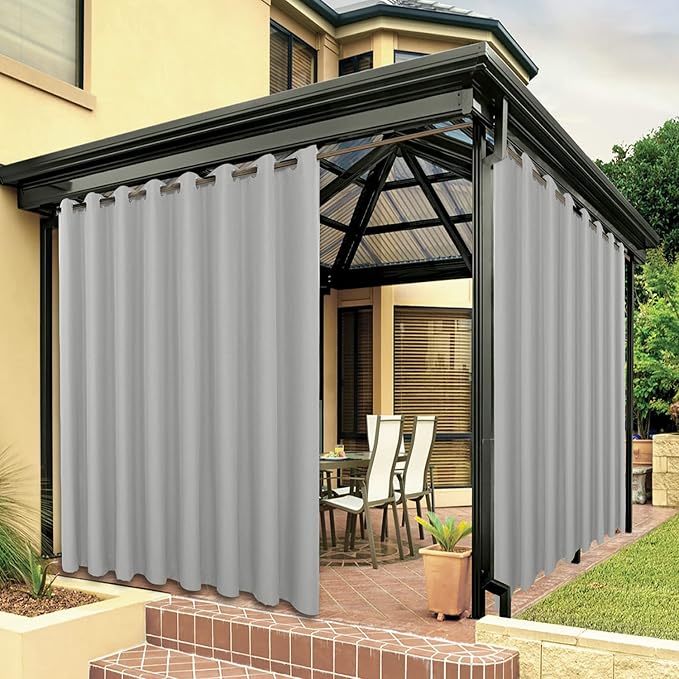 BONZER Wide Waterproof Outdoor Curtains by Bonzer
