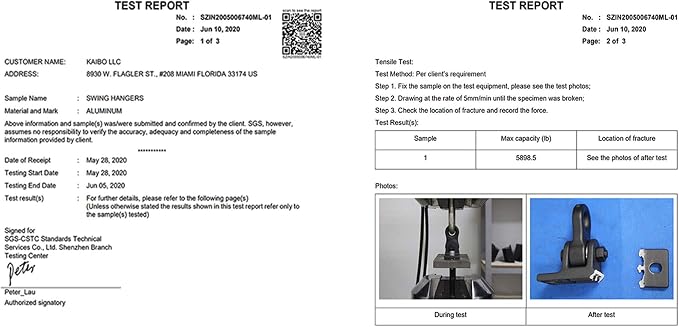 Heavy Duty Pink Swing Hangers Screws Bolts Included Over 5000 lb Capacity - Image 4