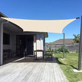 SUNNY GUARD Sun Shade Sail 20' x 20' Rectangle Butter Cream UV Block Sunshade by SUNNYGUARD