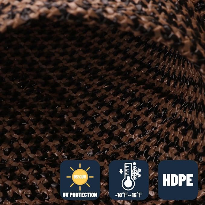SUNNY GUARD Custom Size 5'x16' Rectangle Brown UV Block Sunshade - Image 4