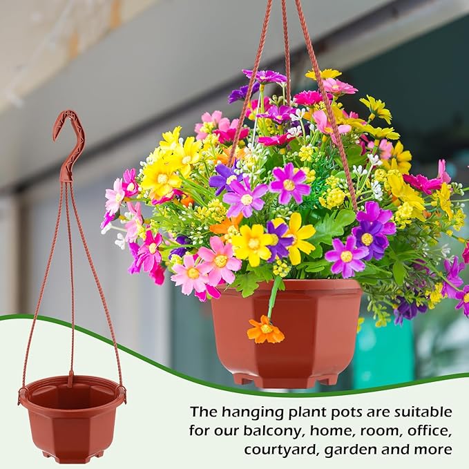 Roshtia 50 Pcs 5.1 inch Plastic Hanging Plant Pots - Image 6