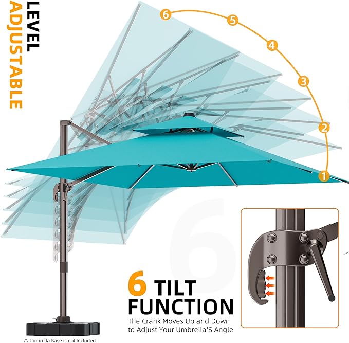 9' X 12' Double Top Cantilever Patio Umbrella - Image 2